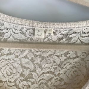 Anthropologie long white top